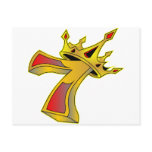 Lucky Number 7 with Crown Tattoo postcards