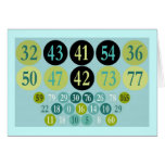 Lucky Numbers, colourful design, template Cards