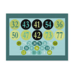 Lucky Numbers, colourful design, template postcards