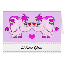 Lucky Pinkie Valentine's Day Note Card
