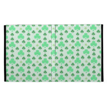 Lucky Shamrock Pattern iPad Folio Covers