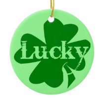 Lucky St. Patricks Day Charm Christmas Ornaments