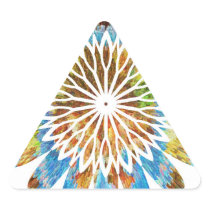 Lucky Sunflower Sunshine Energy Power Triangle Sticker