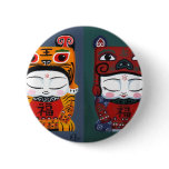 lucky tiger baby together pinback buttons