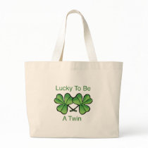 Lucky To Be A Twin Canvas Bags