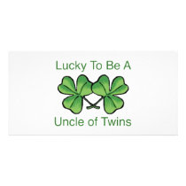 Lucky To Be A Uncle Of Twins Picture Card