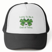 Lucky To Be Twin Dad Trucker Hats