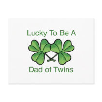 Lucky To Be Twin Dad Post Cards