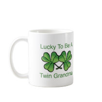 Lucky To Be Twin Grandma Mugs