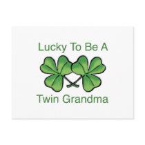 Lucky To Be Twin Grandma Postcards