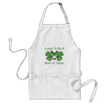 Lucky To Be Twin Mom Aprons
