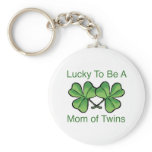 Lucky To Be Twin Mom keychains