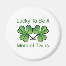 Lucky To Be Twin Mom Magnets