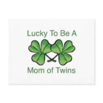 Lucky To Be Twin Mom Postcards
