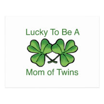 Lucky To Be Twin Mom Postcards