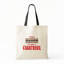 Lucky to Own a Chartreux Fun Cat Design Tote Bag