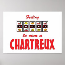 Lucky to Own a Chartreux Fun Cat Design Poster