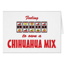 Lucky to Own a Chihuahua Mix Fun Dog Design Greeting Card