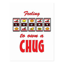Lucky to Own a Chug Fun Dog Design Postcards