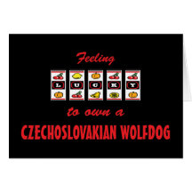 Lucky to Own a Czechoslovakian Wolfdog Fun Design Greeting Card