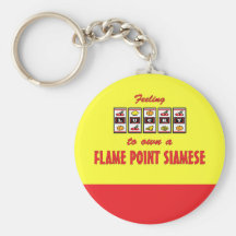 Lucky to Own a Flame Point Siamese Fun Cat Design Key Chains