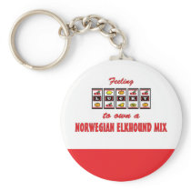Lucky to Own a Norwegian Elkhound Mix Fun Design Key Chain