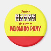 Lucky to Own a Palomino Pony Fun Design Fridge Magnets