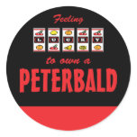 Lucky to Own a Peterbald Fun Cat Design Round Stickers