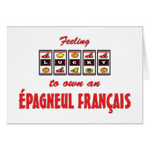 Lucky to Own an Épagneul Français Fun Dog Design Cards