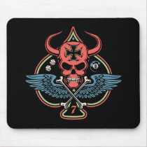 Lucky Winged Maltese Devil Skull of Spades