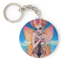 Lucy Loves Cupcake Keychain