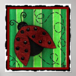 Lucy the Ladybug - folk art print