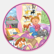 Lucy's Room Round Sticker