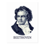 Ludwig van Beethoven, blue Post Card