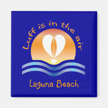 Luffers Sunset_Luff is in the air Laguna Beach Fridge Magnet