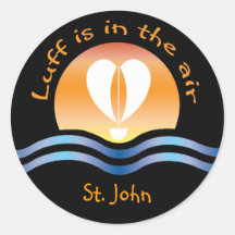 Luffers Sunset_Luff is in the air St. John Stickers