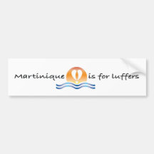 Luffers Sunset_Martinique bumper sticker