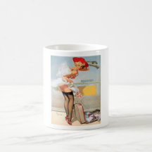 Luggage accident pinup girl mugs