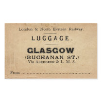 Luggage Glasgow Autocollants Rectangulaires