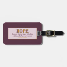 Luggage Tag: Hope