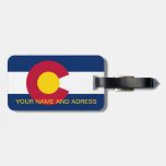 Luggage Tag with Flag of Colorado, USA