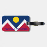 Luggage Tag with Flag of Denver, Colorado