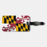 Luggage Tag with Flag of Maryland, USA