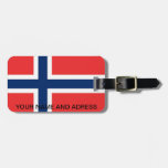 Luggage Tag with Flag of Norway