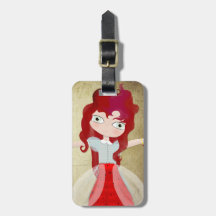 Luggage Tags Doll Red Hair