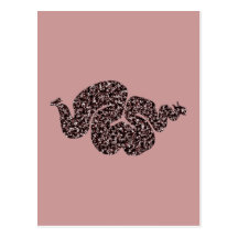 Lui jouer du rock painting double-headed snake carte postale