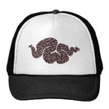 Lui jouer du rock painting double-headed snake casquettes de camionneur