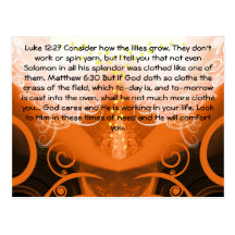 Luke 12:27 Consider how the lilies grow. Post Card