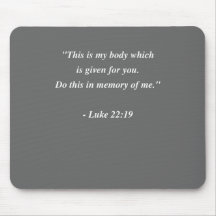 LUKE 22:19 Bible Verse Mousepad