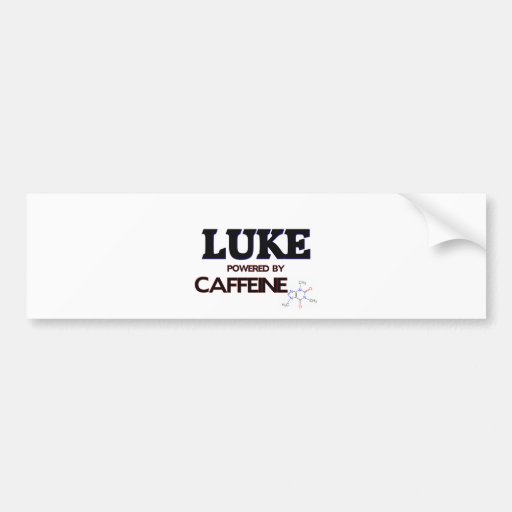 Luke powered by caffeine bumper sticker